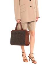 ROCCOBAROCCO GIADA Geanta de mana cu curea de umar alb/piele de vaca - Genți femei - 5