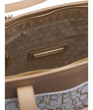 ROCCOBAROCCO GIADA Geanta de cumparaturi cu curea de umar alb/piele de vaca - Genți femei - 4