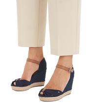 TOMMY HILFIGER BASIC BASIC Sandale cu v&acirc;rful &icirc;nalt albastru spațial - Pantofi femei - 6