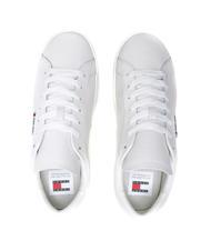 TOMMY HILFIGER TJ LOW CUPSOLE LOW Tenisi din piele ecru - Pantofi bărbați - 5