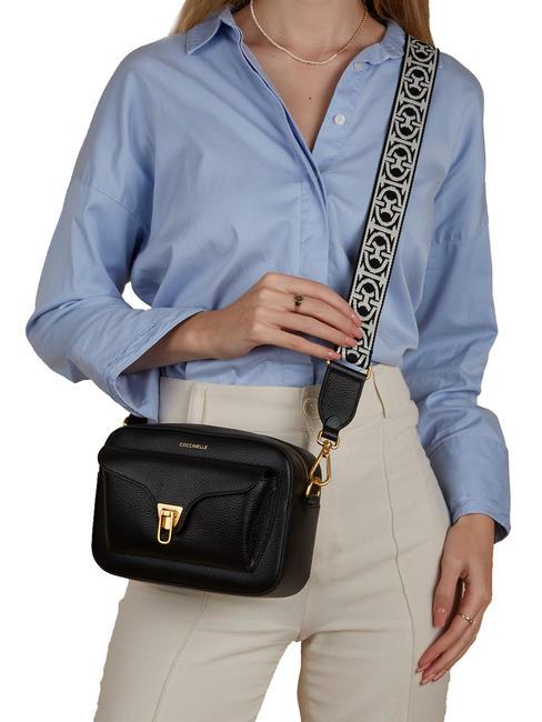 BEAT SOFT RIBB Geanta de umar din piele negru - Genți femei