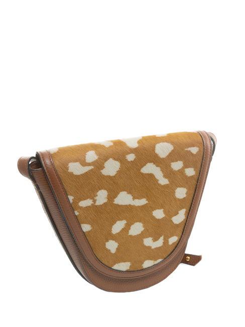 JOSEPHINE PONY Geantă din piele cu inserție în stil piele de cal mul.brule/brule - Genți femei