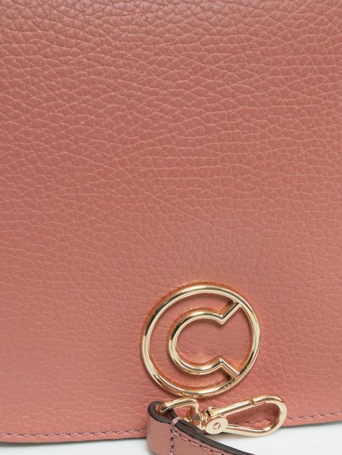 LEILANI Geanta de mana din piele cu bareta de umar camelie - Genți femei