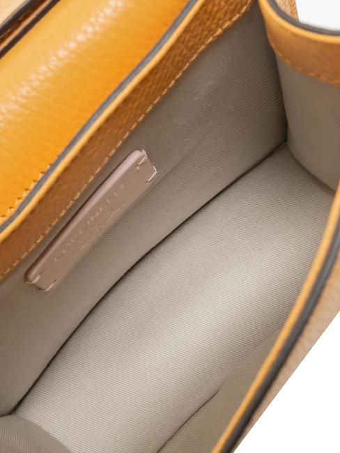 TULIP Geanta de umar din piele ciocanita caisă - Genți femei