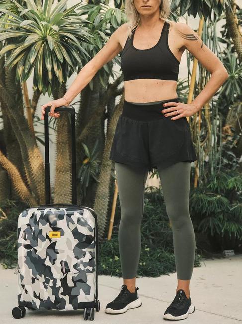 ICON PATTERN Cărucior pentru bagaje de mână camo gri - Bagaje de mână