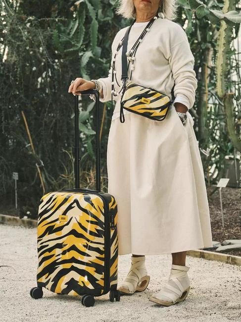 ICON PATTERN Cărucior pentru bagaje de mână camo tigru - Bagaje de mână