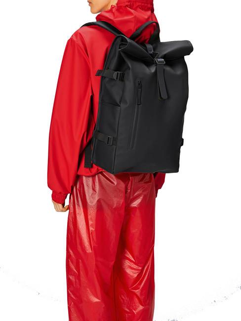 ROLLTOP RUCKSACK Rucsac negru - Rucsacuri pentru școală și timp liber