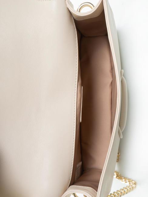 GAIA  Geanta de umar, din piele fildeș alb - Genți femei