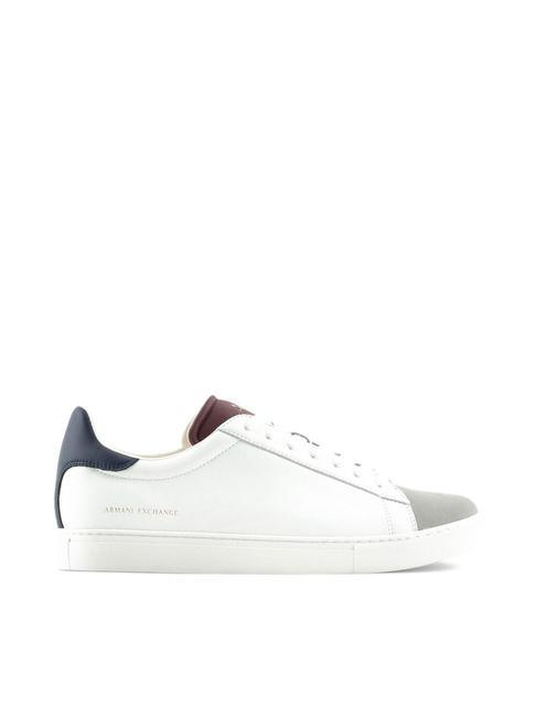 A|X Tenisi din piele op.white+navy+bordea - Pantofi bărbați