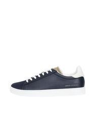 ARMANI EXCHANGE A|X Tenisi din piele bleumarin+alb+dună - Pantofi bărbați - 3