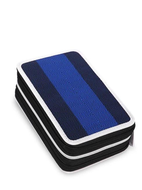 1907 Trusa cu 3 fermoare cu trusa școlară negru - Penare și accesorii