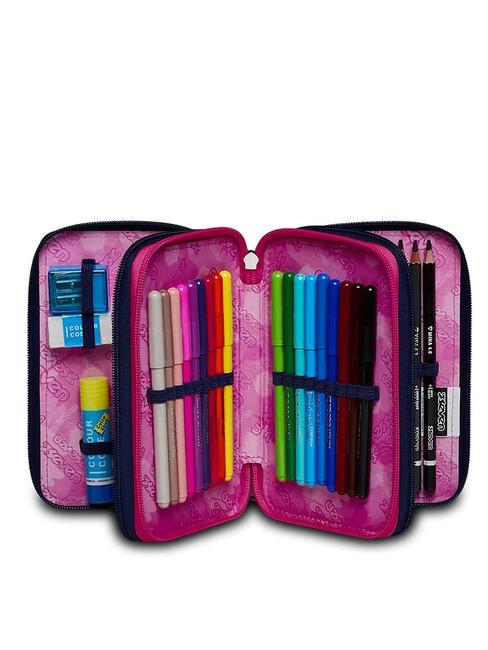 CLOUDY SHAPES Trusa cu 3 fermoare cu trusa școlară Bluedeep - Penare și accesorii