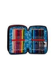 SJGANG EVER DRIFT BOY Trusa cu 3 fermoare cu trusa școlară portocala rosie - Penare și accesorii - 4