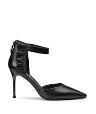 CULT QUEEN 3956 Pompi din piele cu volane negru - Pantofi femei - 2