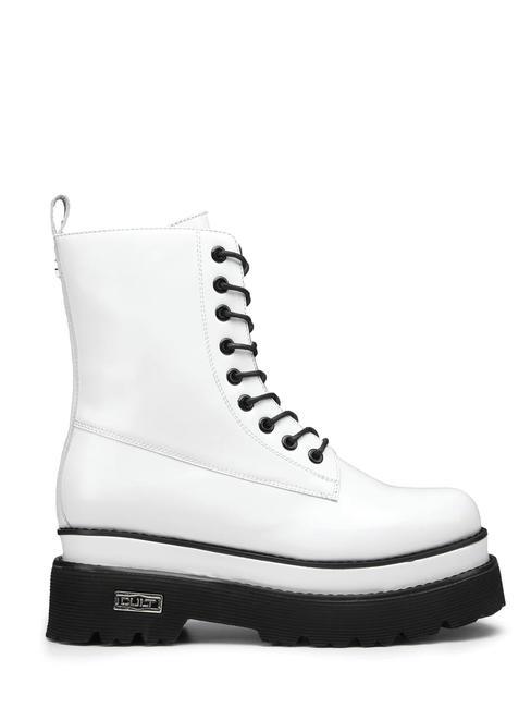 GRETA 3236 Platformă Stvali ahfibi alb - Pantofi femei