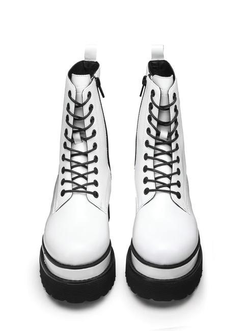 GRETA 3236 Platformă Stvali ahfibi alb - Pantofi femei