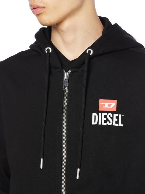 S-GIRK Hanorac cu fermoar complet și glugă negru - hanorace