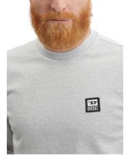 DIESEL S-GIRK Hanorac cu gât crew gri - hanorace - 3