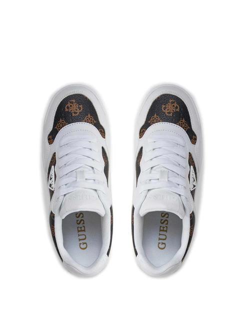 MIRAM 2 Adidași Alb / maro - Pantofi femei