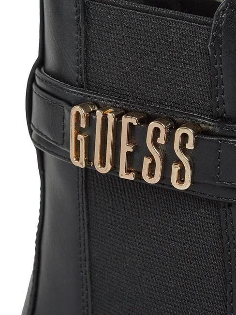 YELMA Botine cu logo metalic BLACK - Pantofi femei