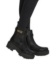 GUESS YELMA Botine cu logo metalic BLACK - Pantofi femei - 8
