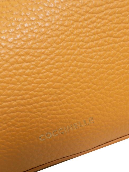 LILY Geanta mini din piele cu maner de lant caisă - Genți femei