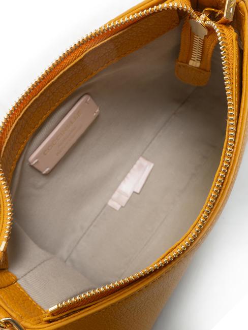 LILY Geantă din piele texturată cu m&acirc;ner cu lanț răşină - Genți femei