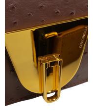 COCCINELLE NICO OSTRICH Mini geanta din piele imprimata roşcovă - Genți femei - 3