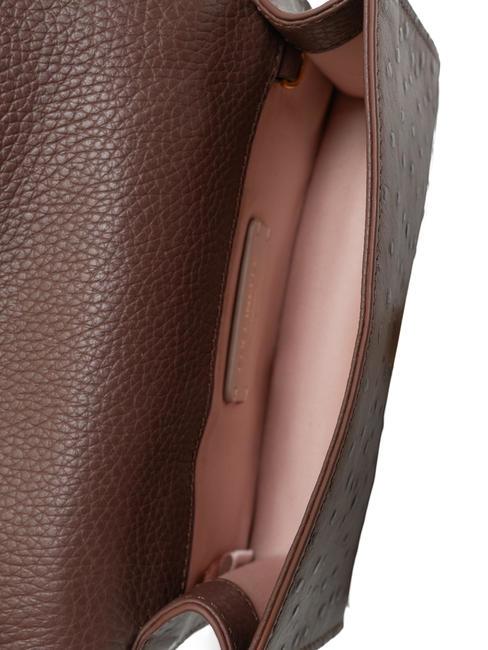 NICO OSTRICH Mini geanta din piele imprimata roşcovă - Genți femei