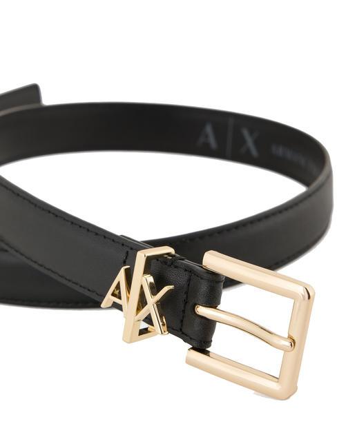 TONGUE Curea de piele negru - Curele