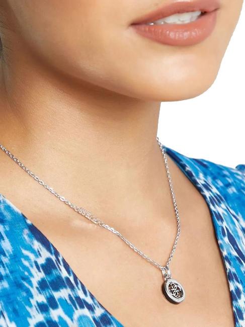 4G LOGO Colier cu farmec rodiu/negru - Lănțișoare