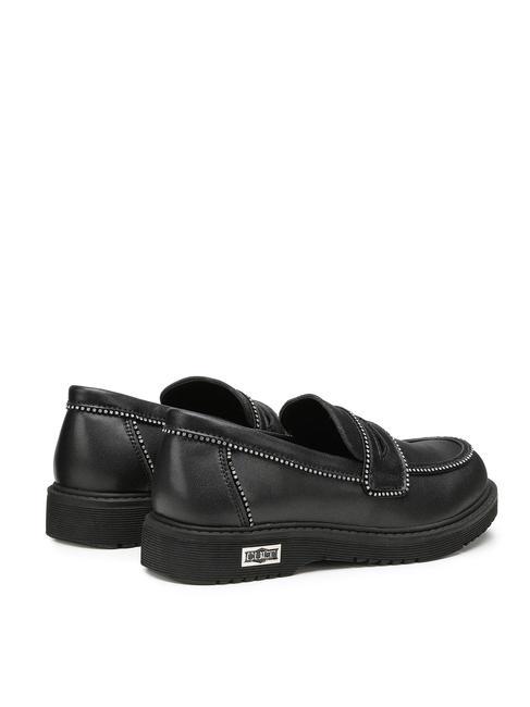 SABBATH 0064 KIDS Mocasini cu profile din strass negru - Pantofi pentru bebeluși