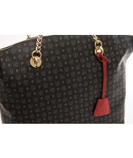 POLLINI Tapiro Geantă pentru umăr lac negru - Genți femei - 4