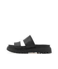 TIMBERLAND CLAIREMONT WAY Sandale papuci din piele negru plin de cereale - Pantofi femei - 2