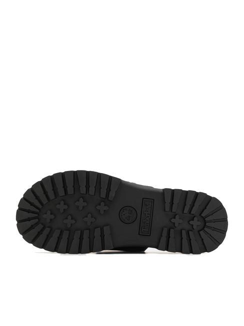 CLAIREMONT WAY Sandale papuci din piele negru plin de cereale - Pantofi femei