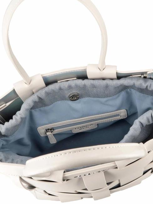 AZALEA  Geanta de mana, cu bareta de umar fildeș alb - Genți femei