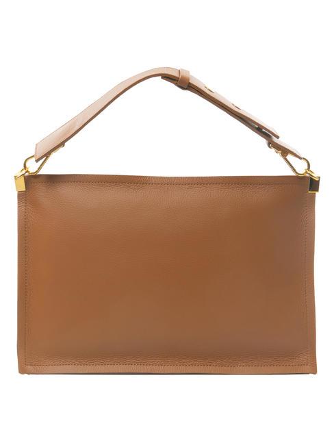 SNIP Geanta de umar din piele ciocanita cuir/noir - Genți femei