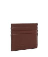 THE BRIDGE BIAGIO  Suport card din piele maro 14/ruteniu paladiu - Portofele bărbați - 2