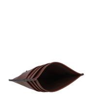 THE BRIDGE BIAGIO  Suport card din piele maro 14/ruteniu paladiu - Portofele bărbați - 3