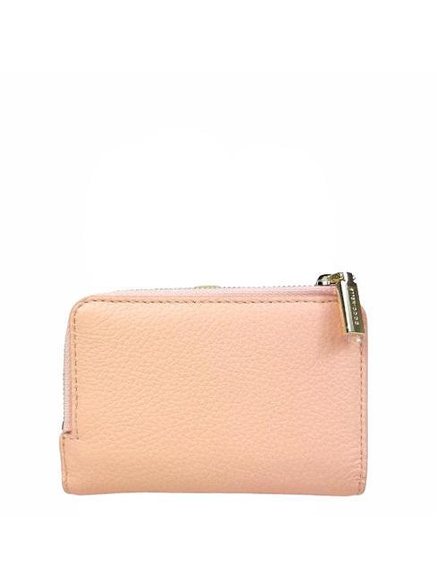 METALLIC SOFT Portofel mic din piele texturată răsărit - Portofele femei