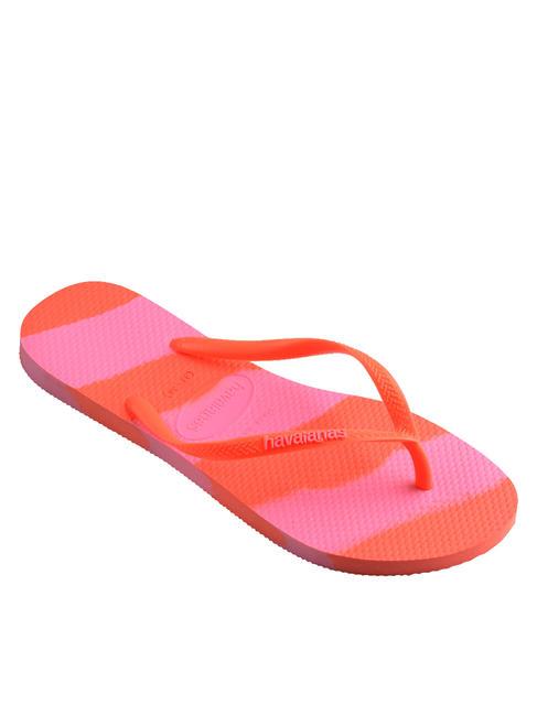 SLIM COLOR FUN Papuci flip-flop coral neon - Pantofi femei