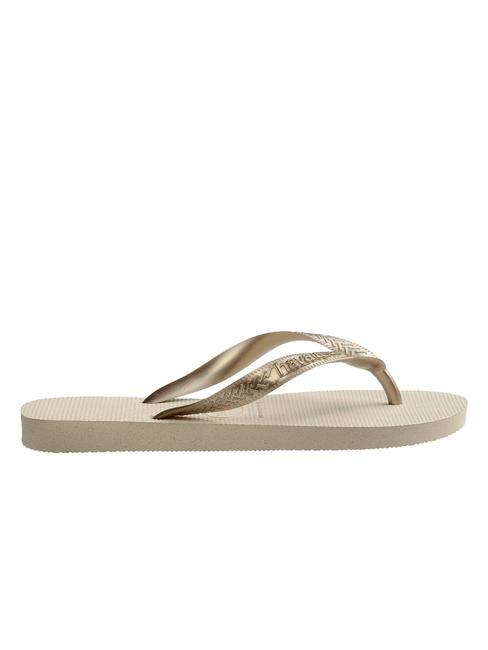 TOP TIRAS SENSES Papuci flip-flop bej - Pantofi femei