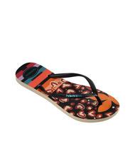 HAVAIANAS SLIM PATCHWORK Papuci flip-flop bej/negru - Pantofi femei - 3
