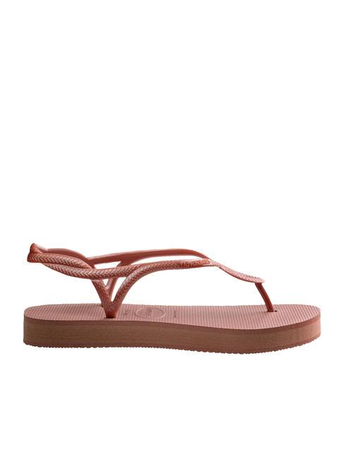 LUNA FLATFORM Sandale flip-flop cu formă plată CROCUS / ROSE - Pantofi femei