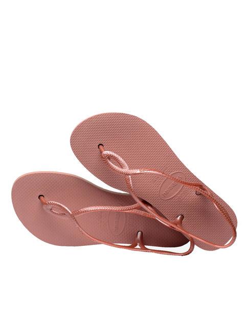 LUNA FLATFORM Sandale flip-flop cu formă plată CROCUS / ROSE - Pantofi femei