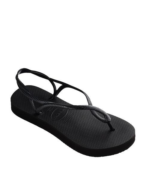 LUNA FLATFORM Sandale flip-flop cu formă plată BLACK - Pantofi femei