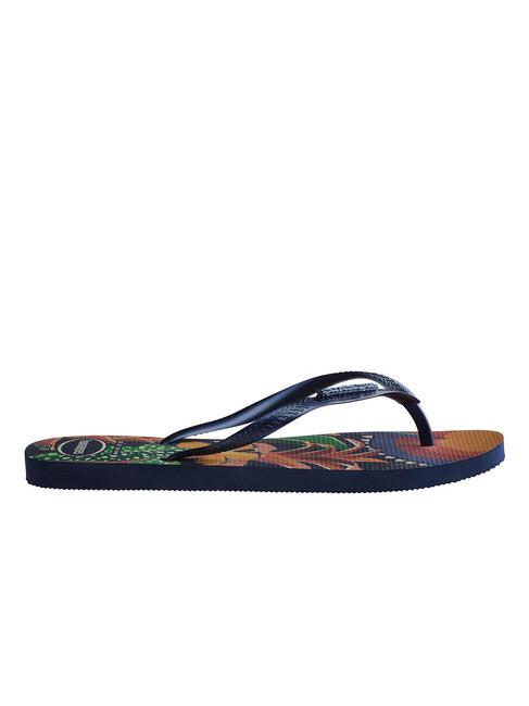  Flip-flip-uri SLIM TROPICAL NAVY / BLUE / NAVY - Pantofi femei