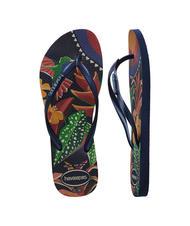 HAVAIANAS  Flip-flip-uri SLIM TROPICAL NAVY / BLUE / NAVY - Pantofi femei - 4