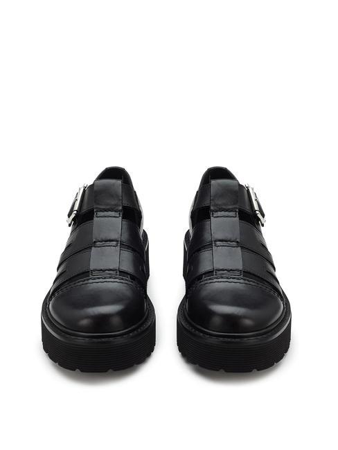 SLASH 4210 Peisaj decupat din piele negru - Pantofi femei