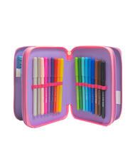 CAMOMILLA DREAMS&FLOWERS Trusa cu 3 fermoare cu trusa școlară ROSU RODAMINĂ - Penare și accesorii - 2